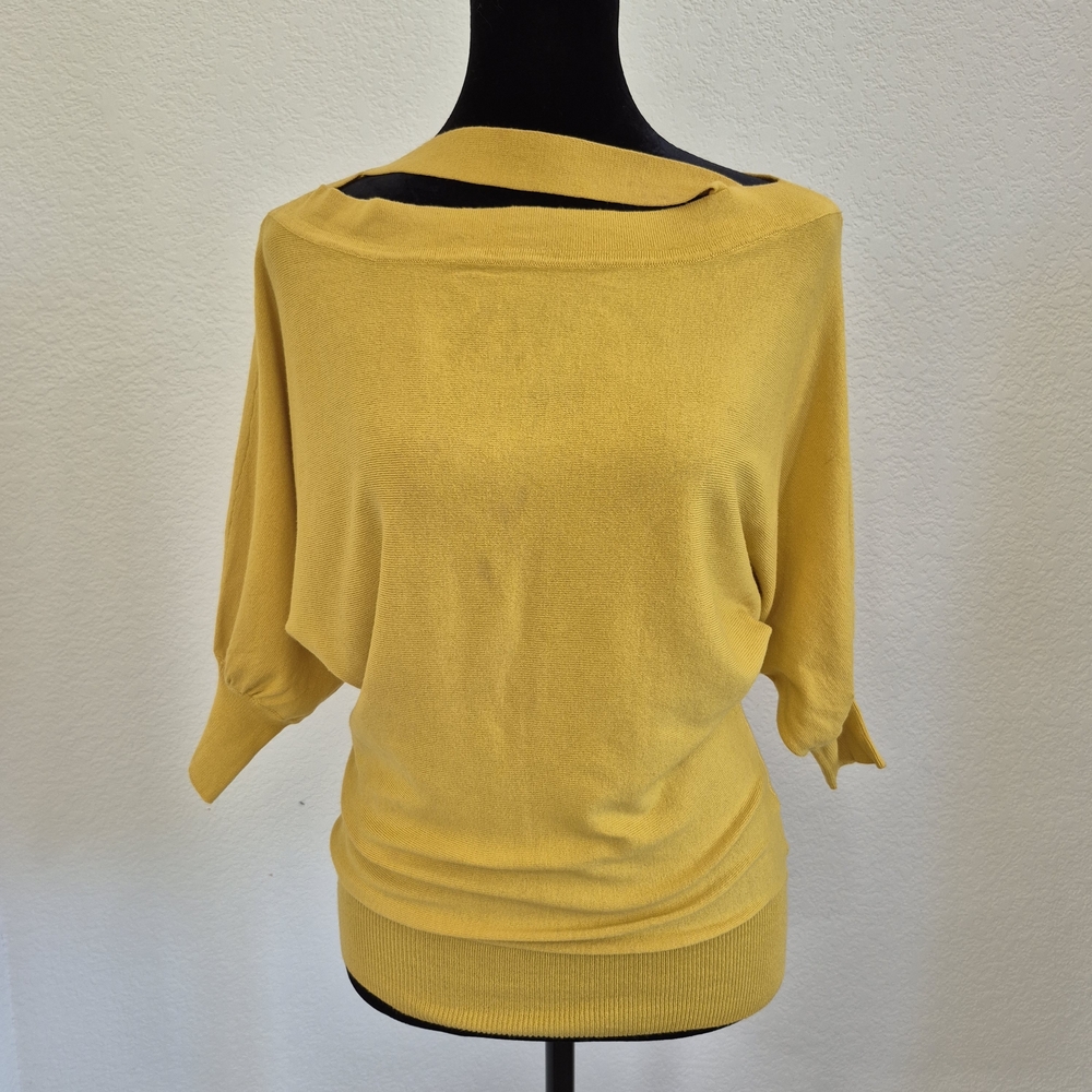Yellow MoMA Museum of Modern Art Off-the-Shoulder Sweater